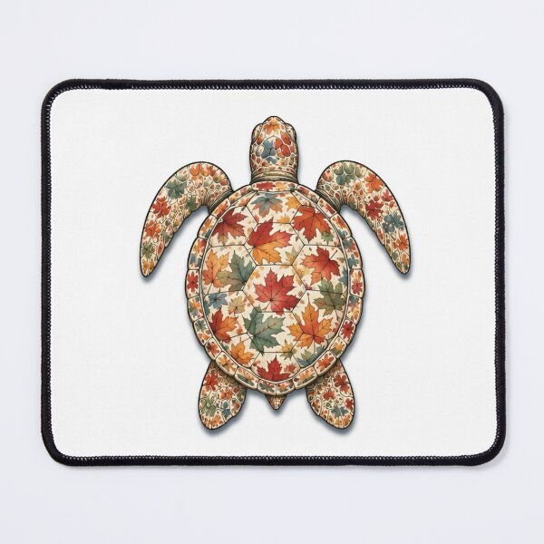 Item preview, Maple Leaf Turtle | Ocean Autumn Maples Art Collection designed and sold by Zaru Art Studio.
