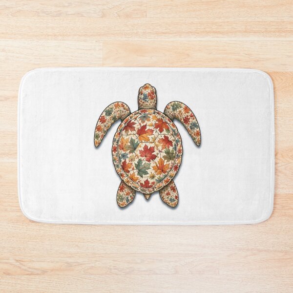 Item preview, Maple Leaf Turtle | Ocean Autumn Maples Art Collection designed and sold by Zaru Art Studio.