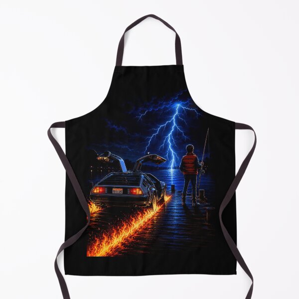 Item preview, Back To The Lake Time Travel - Funny Retro Sci-Fi Fishing designed and sold by GeekAnglerStore.