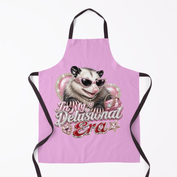 Item preview, In My Delusional Era Pink Glam Opossum Funny Y2K Aesthetic designed and sold by Randomnessy.