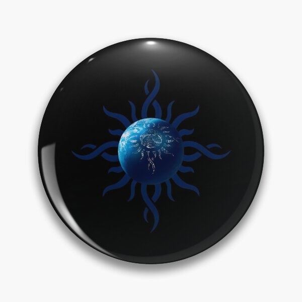 Item preview, Abstract Blue Sun Celestial Tribal Flames -8 designed and sold by CuteBots.