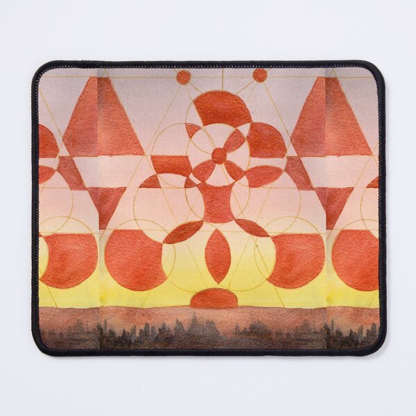 Item preview, The Machinery of Dawn, Copper Geometric Cityscape designed and sold by ArithraStudio.