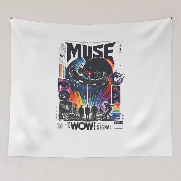 Item preview, Muse The Wow Signal Shirt, Vintage Space Rock Band Graphic Tee, Retro Cosmic Music Fan Gift designed and sold by howsamluca.