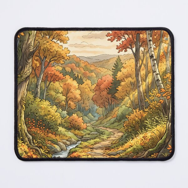 Item preview, 80s Retro Anime Forest Landscape | Autumn, Fall designed and sold by Animania-AnimeS.