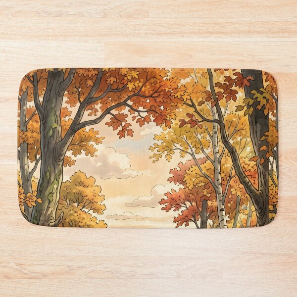 Item preview, 80s Retro Anime Forest Landscape | Autumn, Fall designed and sold by Animania-AnimeS.