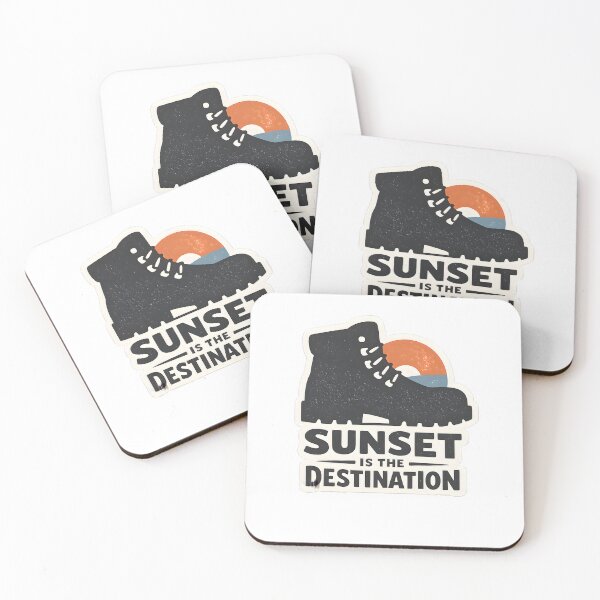 Item preview, Sunset Is The Destination Minimal Hiking Design designed and sold by Naviora.