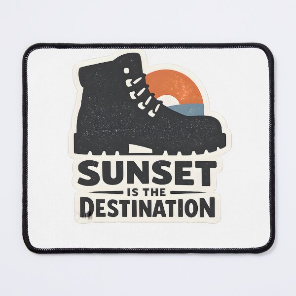 Item preview, Sunset Is The Destination Minimal Hiking Design designed and sold by Naviora.