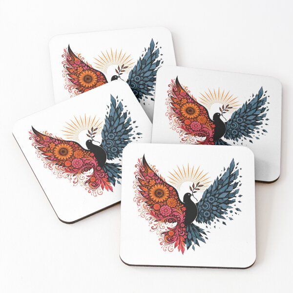 Item preview, Steampunk Floral Peace Dove Symbolic Nature Technology designed and sold by chattsuede.