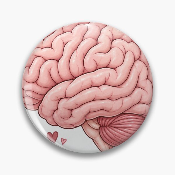 Item preview, Cute Anatomical Brain Sticker – Medical Student Aesthetic designed and sold by saraharantes.
