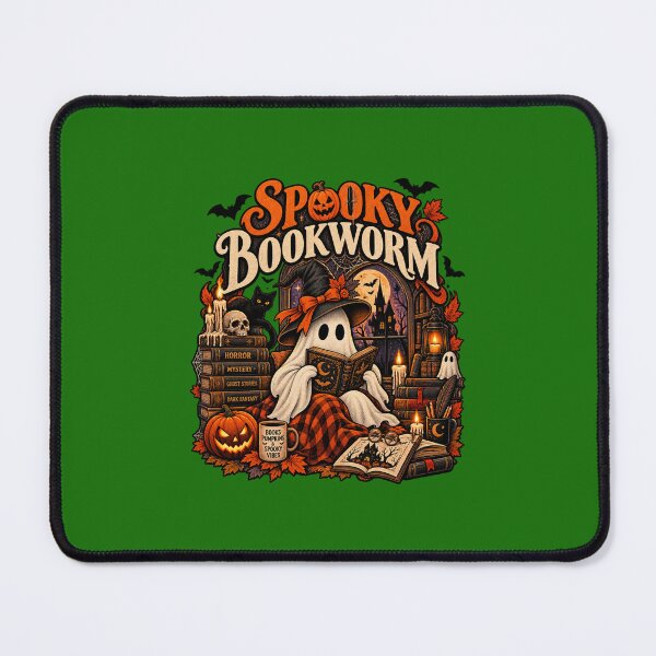 Item preview, Spooky Bookworm Cute Ghost Reading Halloween Book Lover Design designed and sold by mocci10.
