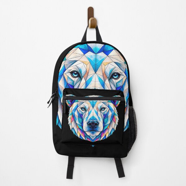 Item preview, Geometric Blue Polar Bear: Arctic Animal Art, for Wildlife & Nature Lovers designed and sold by Geometric Art..