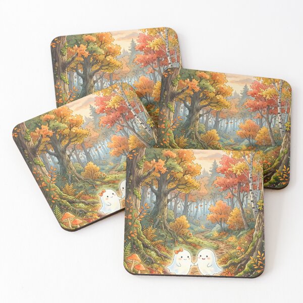 Item preview, 80s Retro Anime Forest Landscape | Autumn, Fall, Ghost, Halloween designed and sold by Animania-AnimeS.