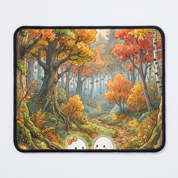 Item preview, 80s Retro Anime Forest Landscape | Autumn, Fall, Ghost, Halloween designed and sold by Animania-AnimeS.