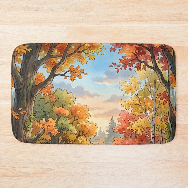 Item preview, 80s Retro Anime Forest Landscape | Autumn, Fall, Ghost, Halloween designed and sold by Animania-AnimeS.