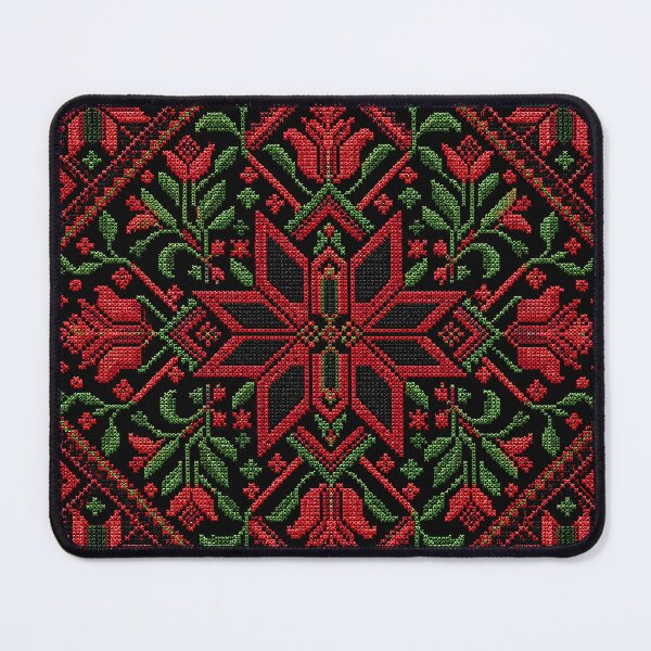 Item preview, Palestinian Tatreez Geometric Embroidery | Traditional Cross Stitch Art designed and sold by BrainCurves.