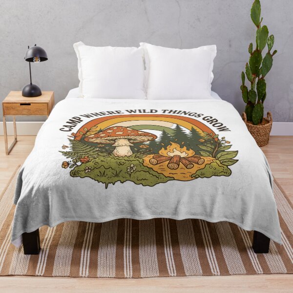 Item preview, Forest Campfire And Mushroom Adventure Artwork designed and sold by SHOP-Corner.