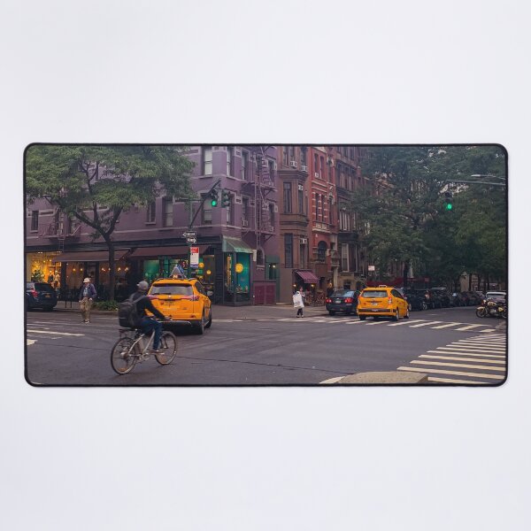 Item preview, Upper West Side Yellow Cabs Biker Manhattan NYC designed and sold by eleonoraingrid.