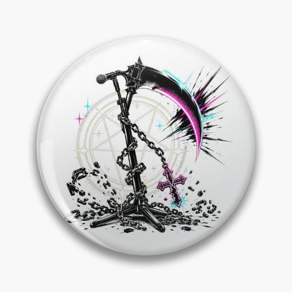 Item preview, Gothic Metal Scythe Microphone Dark Occult Rock designed and sold by chattsuede.