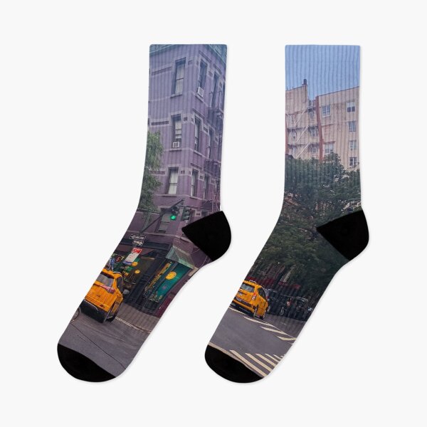 Item preview, Upper West Side Yellow Cabs Biker Manhattan NYC designed and sold by eleonoraingrid.