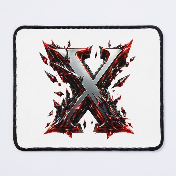 Item preview, Crimson Steel Alphabet of Power Letter X designed and sold by BlissBlvdShop.