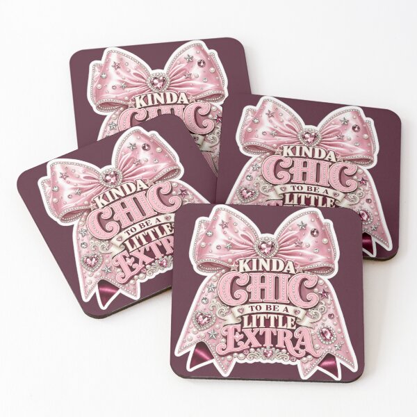 Item preview, Kinda Chic To Be A Little Extra Pink Bow Coquette Glam Aesthetic designed and sold by MuseAI.