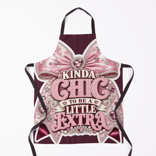 Item preview, Kinda Chic To Be A Little Extra Pink Bow Coquette Glam Aesthetic designed and sold by MuseAI.