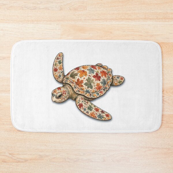 Item preview, Diving Maple Turtle | Ocean Autumn Maples Art Collection designed and sold by Zaru Art Studio.