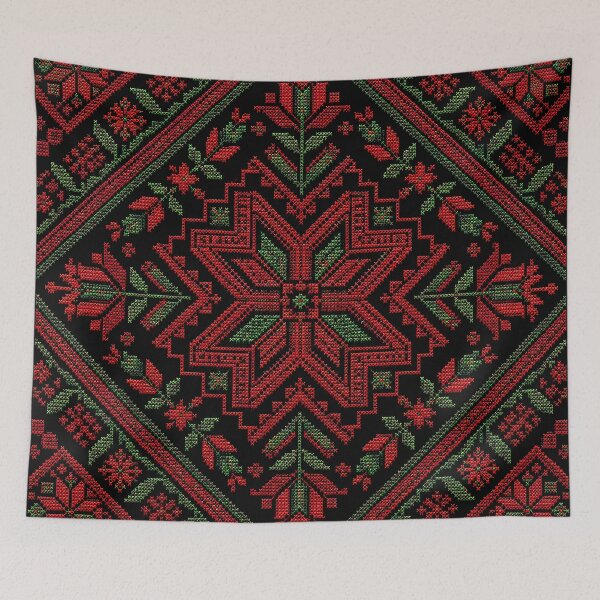 Item preview, Traditional Palestinian Tatreez Pattern | Intricate Geometric Cross Stitch designed and sold by BrainCurves.