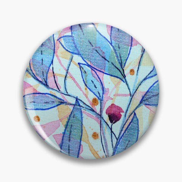 Item preview, A Garden Written in Blue, Metallic Botanical Watercolour designed and sold by ArithraStudio.