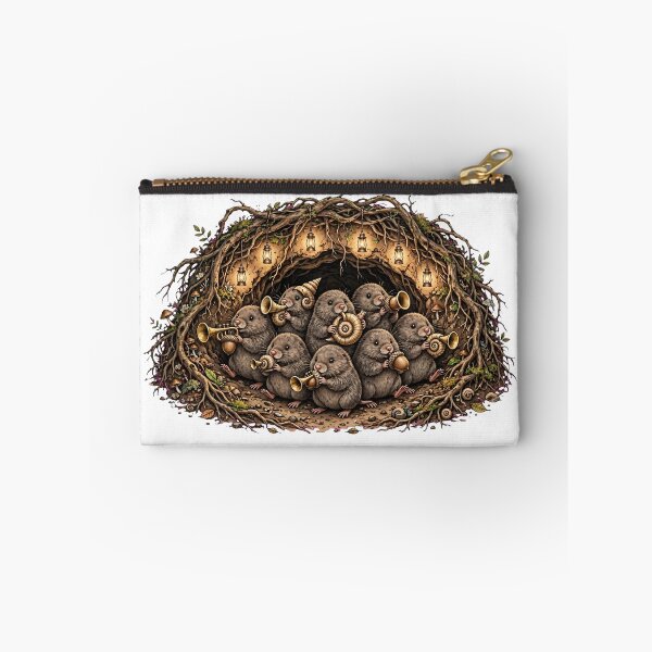 Item preview, The Mole Orchestra - Underground Brass Band Whimsical Forest Music Goblincore designed and sold by Neurospicy Trolls.