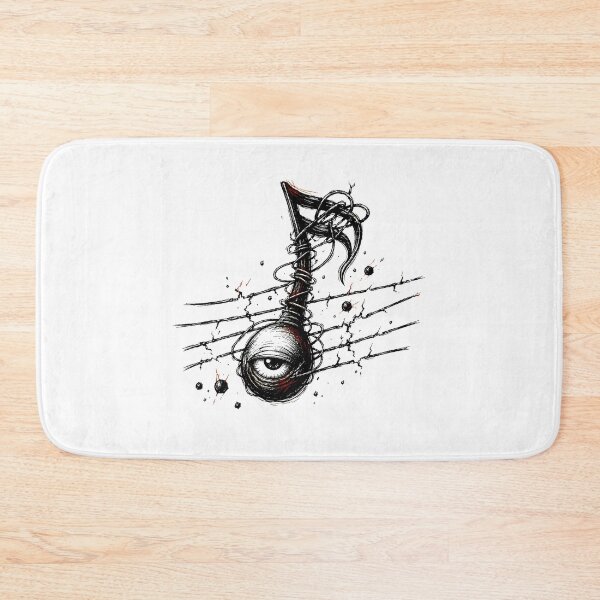 Item preview, Gothic Eyeball Music Note Dark Surreal Ink Sketch designed and sold by chattsuede.