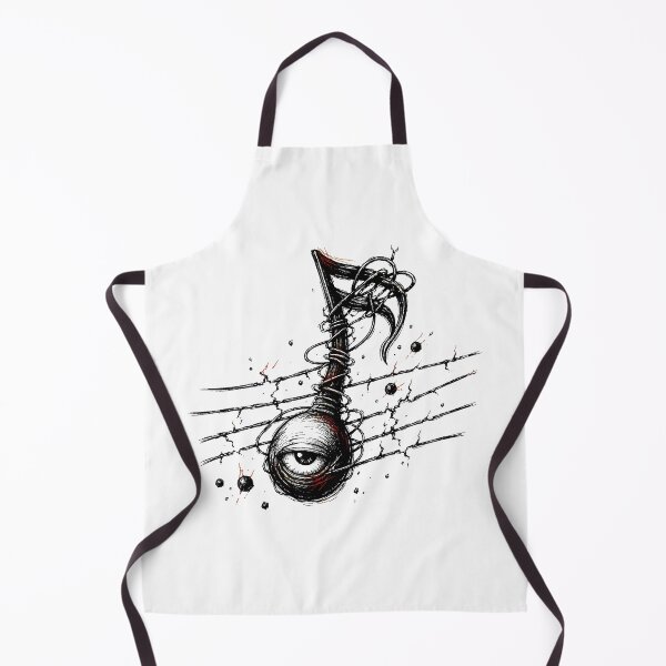 Item preview, Gothic Eyeball Music Note Dark Surreal Ink Sketch designed and sold by chattsuede.