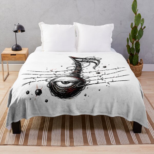 Item preview, Gothic Eyeball Music Note Dark Surreal Ink Sketch designed and sold by chattsuede.