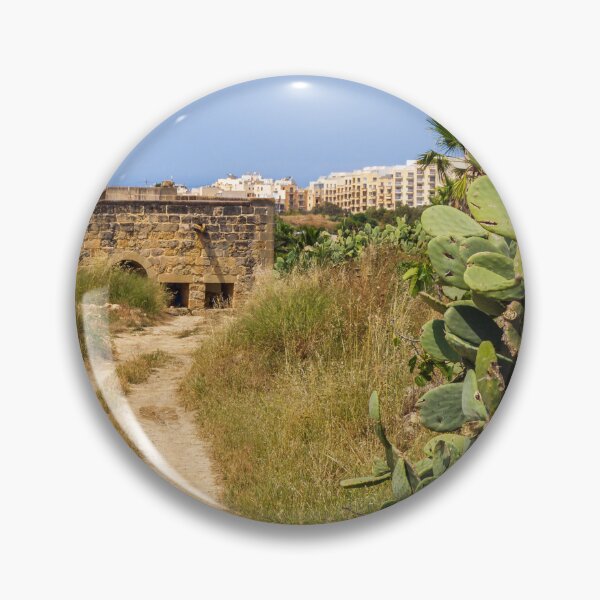 Item preview, Rural Dirt Road Flanked by Prickly Pear Cactus and Ancient Stone Wall Near Mediterranean Coast designed and sold by Nmallia.