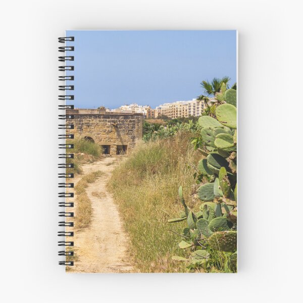 Item preview, Rural Dirt Road Flanked by Prickly Pear Cactus and Ancient Stone Wall Near Mediterranean Coast designed and sold by Nmallia.