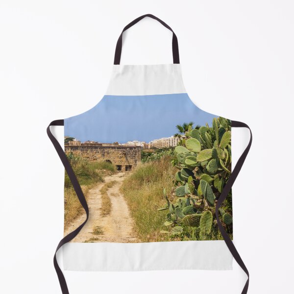 Item preview, Rural Dirt Road Flanked by Prickly Pear Cactus and Ancient Stone Wall Near Mediterranean Coast designed and sold by Nmallia.