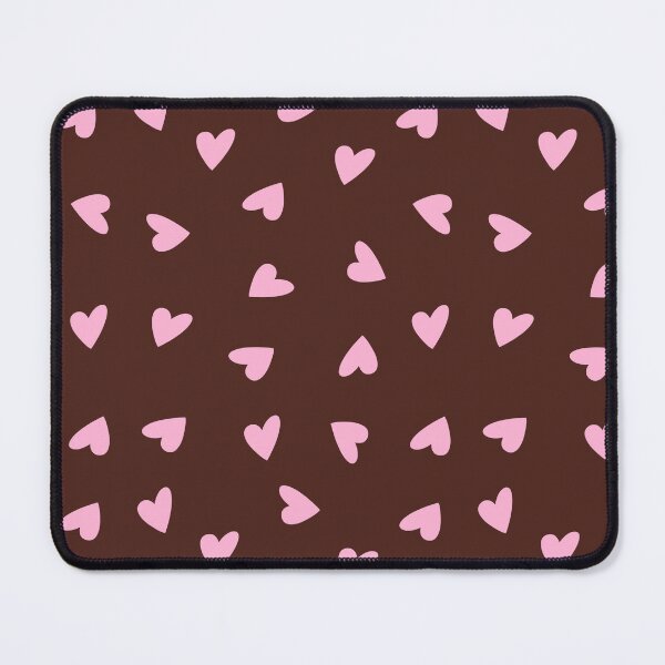 Item preview, Pink Hearts Pattern on Chocolate Brown designed and sold by OneThreeSix.