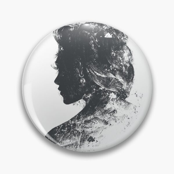 Item preview, Elegant Woman Profile Ink Gold Textured Poster designed and sold by drTerrens.