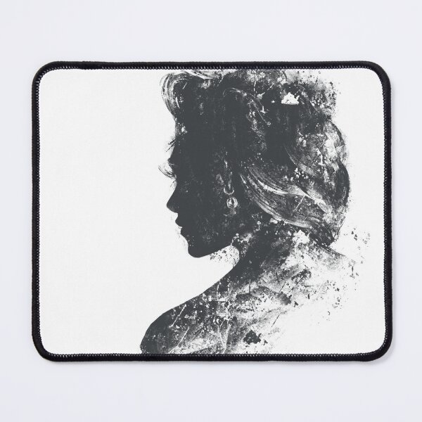 Item preview, Elegant Woman Profile Ink Gold Textured Poster designed and sold by drTerrens.