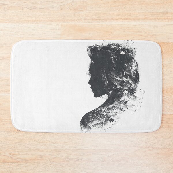 Item preview, Elegant Woman Profile Ink Gold Textured Poster designed and sold by drTerrens.