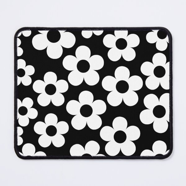 Item preview, Bold Black and White Retro Floral Pattern designed and sold by GemsAnatomy.