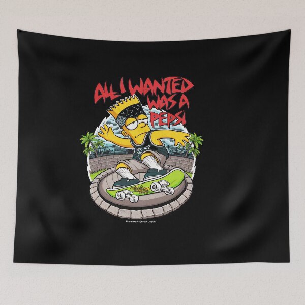 Item preview, Bart Simpson Skater 'All I Wanted Was A Pepsi'-3 designed and sold by NiamhSmithCute.