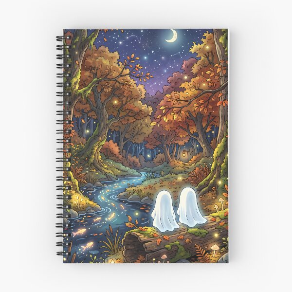 Item preview, 80s Retro Anime Forest Landscape | Autumn, Fall, Ghost, Halloween designed and sold by Animania-AnimeS.