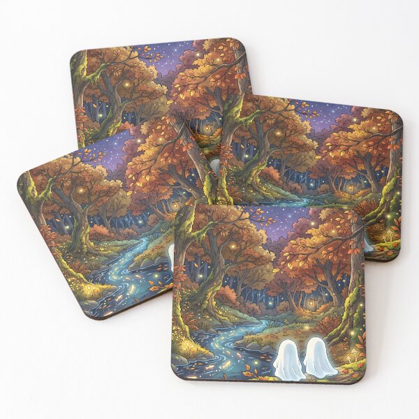 Item preview, 80s Retro Anime Forest Landscape | Autumn, Fall, Ghost, Halloween designed and sold by Animania-AnimeS.