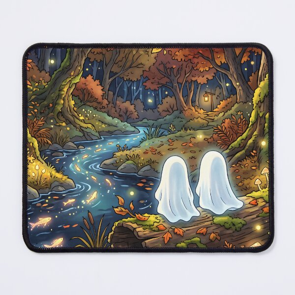Item preview, 80s Retro Anime Forest Landscape | Autumn, Fall, Ghost, Halloween designed and sold by Animania-AnimeS.
