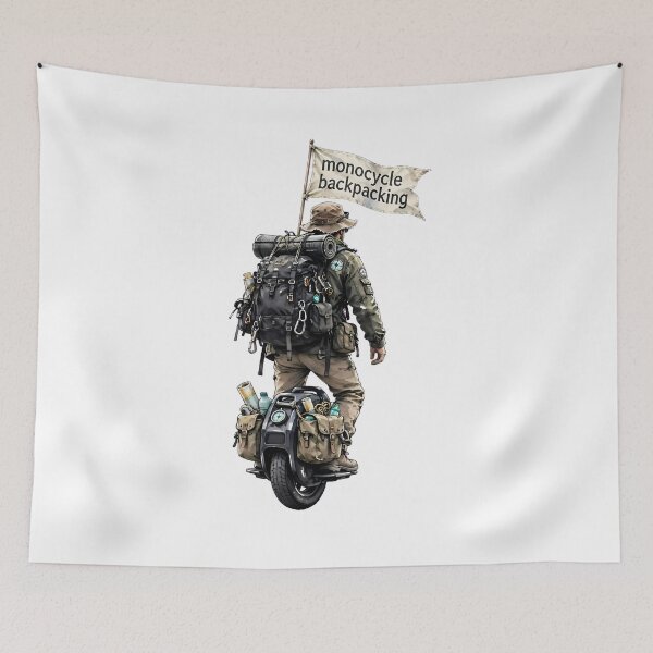 Item preview, Unicycle Backpacking Adventure designed and sold by m-y-A-I-A-R-T-.
