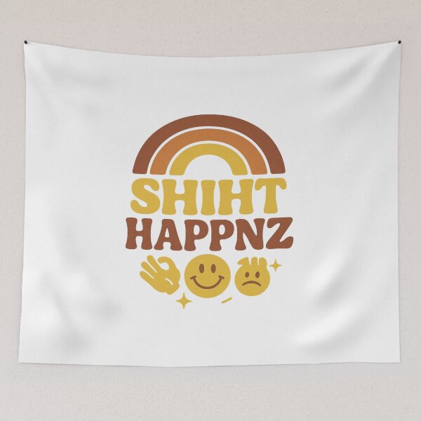 Item preview, Shiht Happnz Retro Positivity Design – Funny Phonetic Humor Feel Good Art designed and sold by SoulThread Studio.