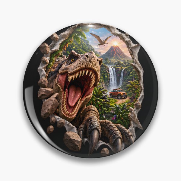 Item preview, 3D Fierce Prehistoric Dinosaur Escape designed and sold by AI-Only Creations.