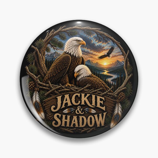 Item preview, Jackie & Shadow Bald Eagles – Vintage Eagle Couple Wildlife Design designed and sold by creativebymateo.