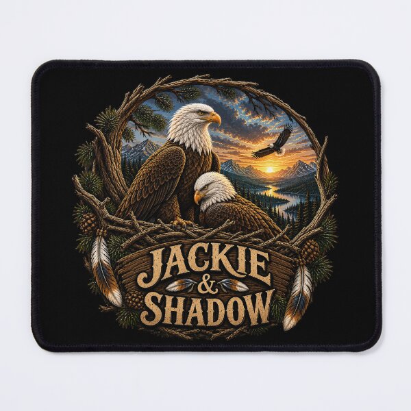 Item preview, Jackie & Shadow Bald Eagles – Vintage Eagle Couple Wildlife Design designed and sold by creativebymateo.